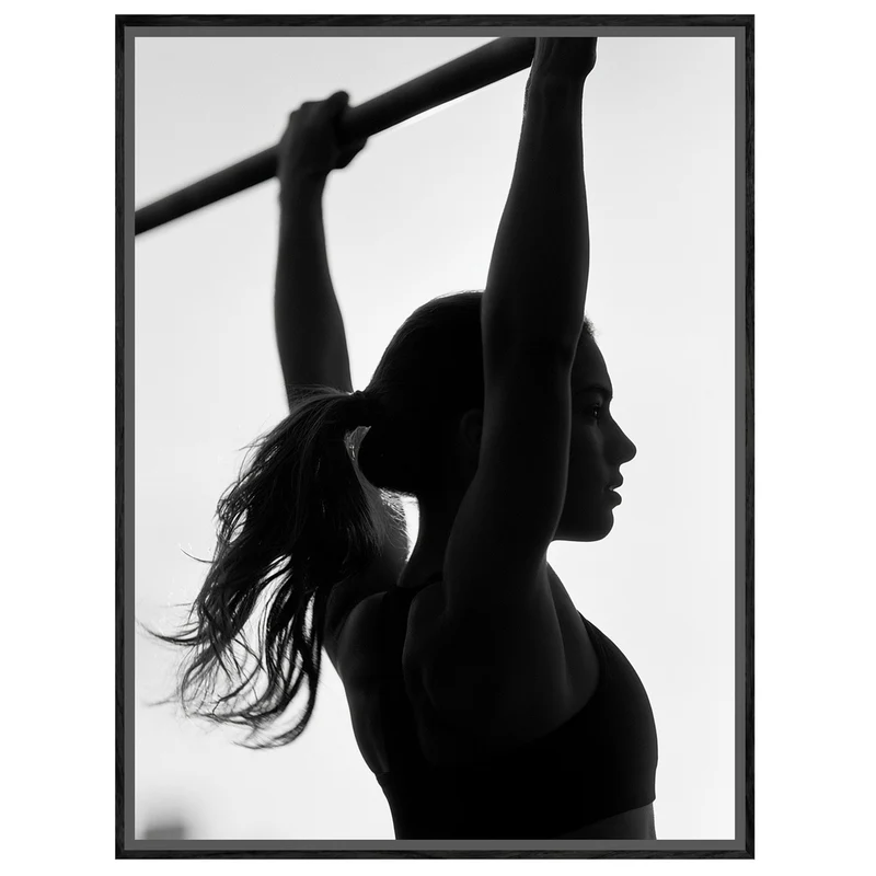 Klimmzug Silhouette Leinwand