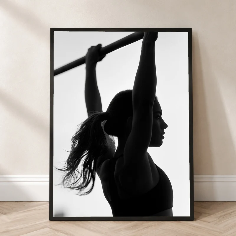 Klimmzug Silhouette Poster