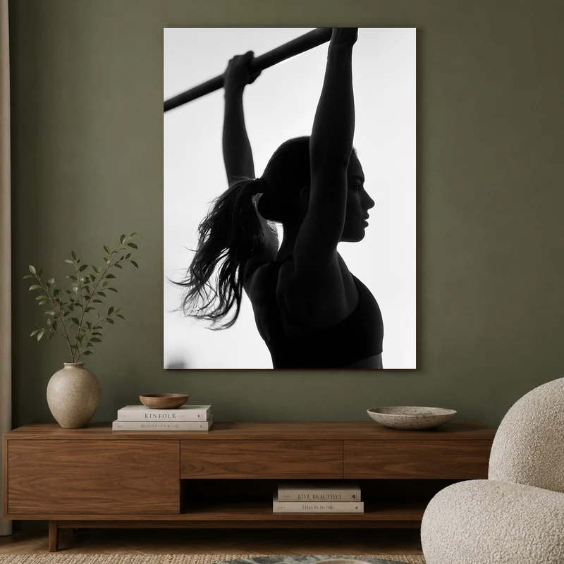 Klimmzug Silhouette Poster