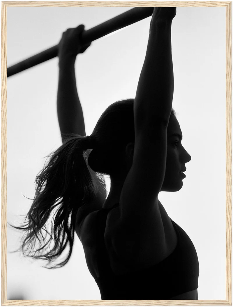 Klimmzug Silhouette Poster