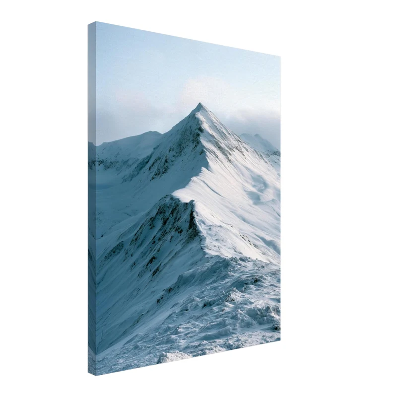 Stiller Wintergipfel im Schnee Leinwand