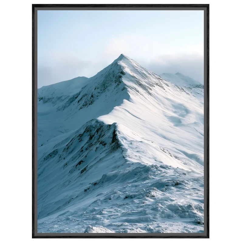 Stiller Wintergipfel im Schnee Leinwand