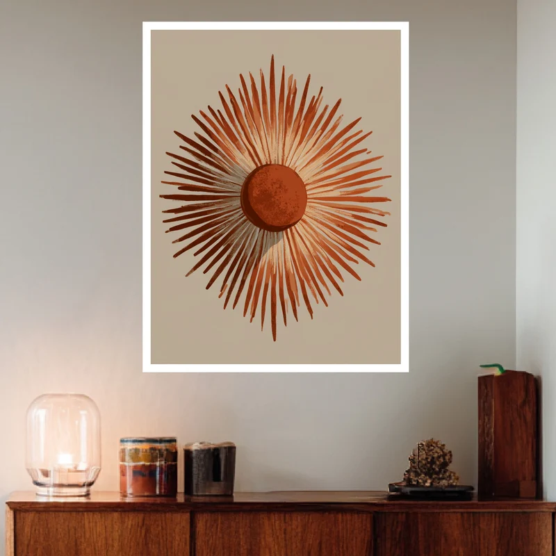 Terrakotta Sonne Vintage Poster