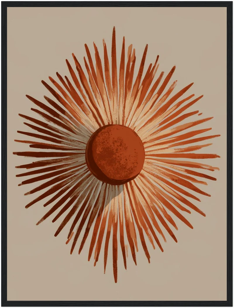 Terrakotta Sonne Vintage Poster