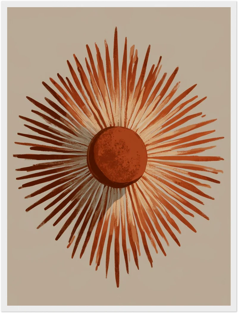 Terrakotta Sonne Vintage Poster
