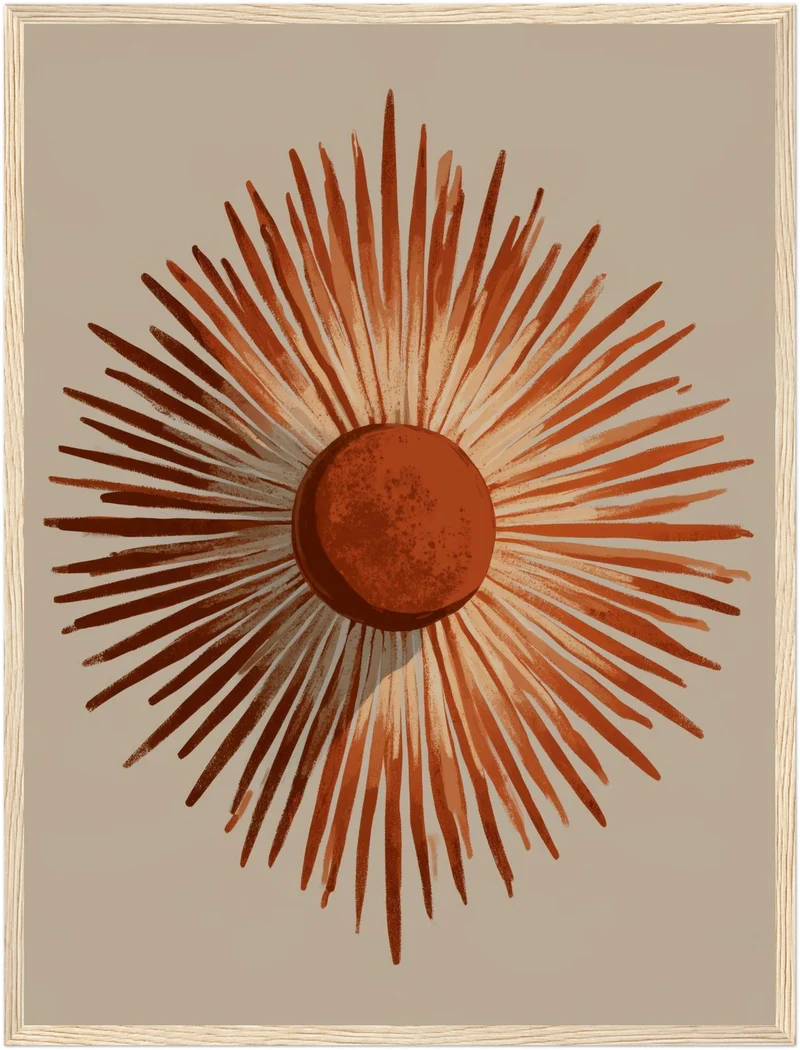 Terrakotta Sonne Vintage Poster