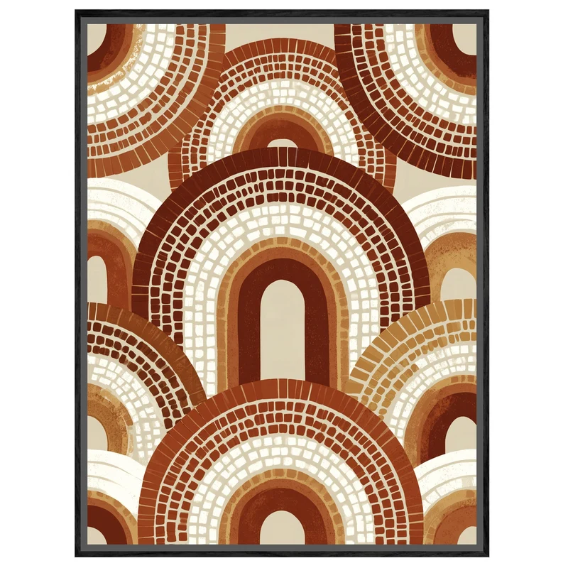 Bögen aus Terrakotta-Mosaik Leinwand