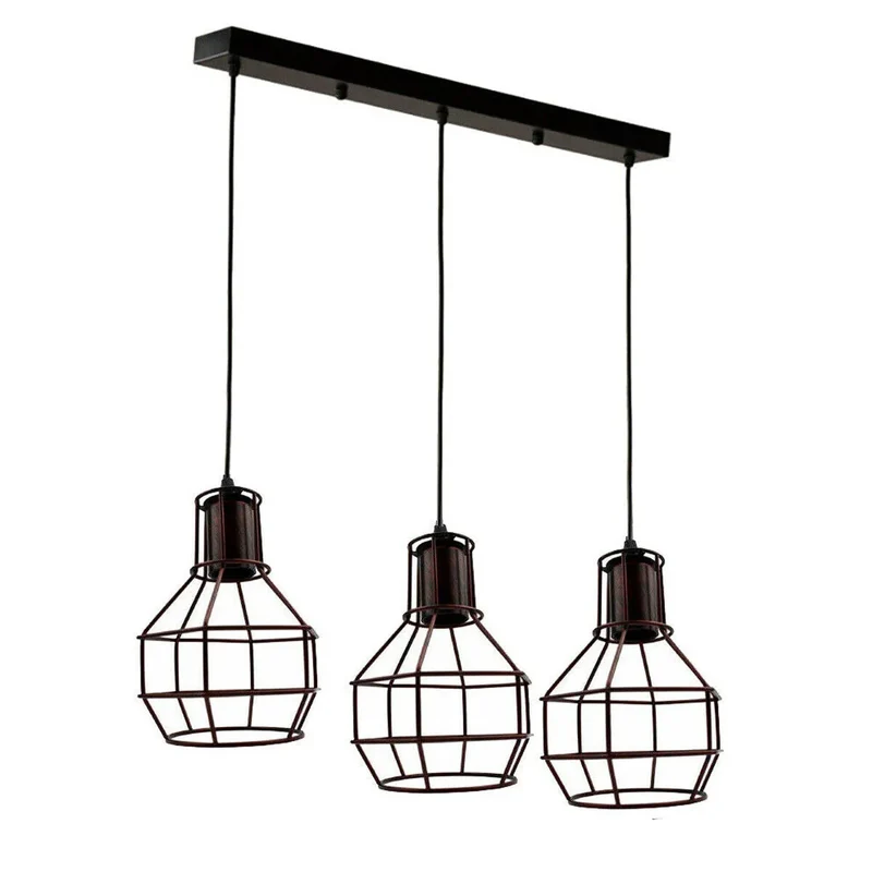Vintage Industrial Retro 3-fach Decken Pendelleuchte~3463