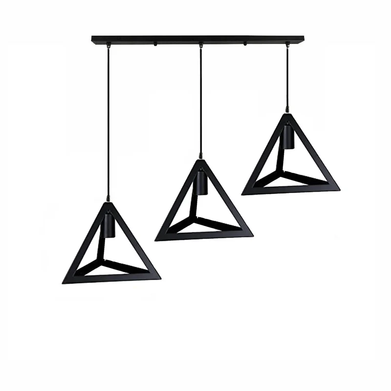 Industrielle Loft-Deckenleuchte aus Metall mit 3 Leuchten~3460