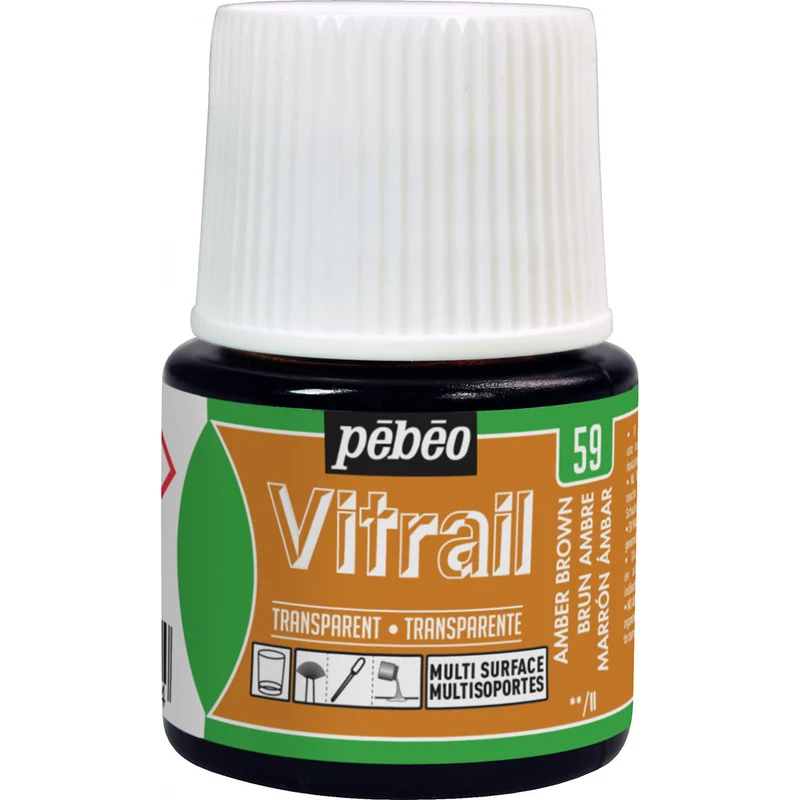 Pebeo - Vitrail - Glass & Tile Paint - Amber Brown - 45ml