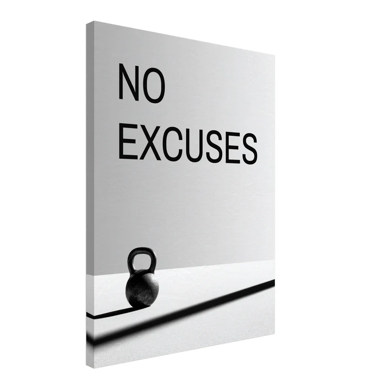 Keine Ausreden Kettlebell Leinwand