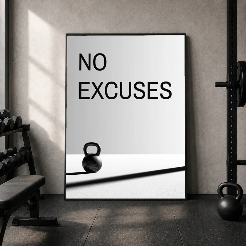 Keine Ausreden Kettlebell Poster