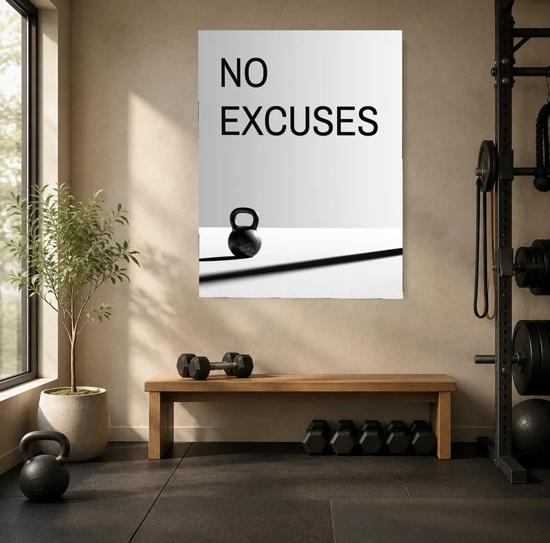 Keine Ausreden Kettlebell Poster
