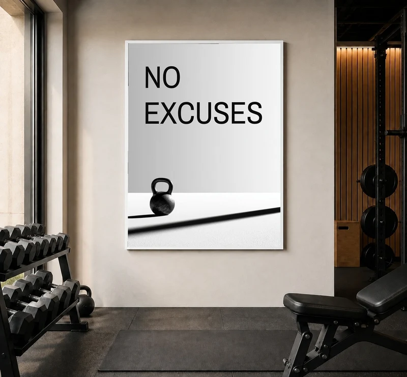 Keine Ausreden Kettlebell Poster