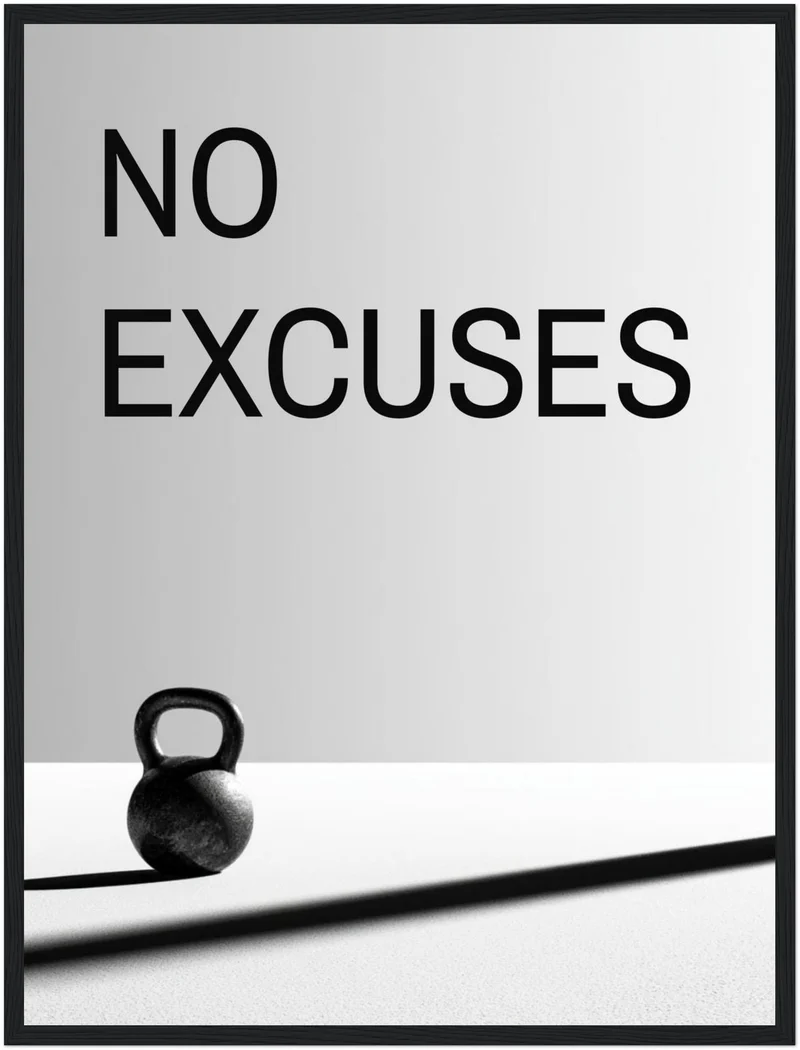Keine Ausreden Kettlebell Poster