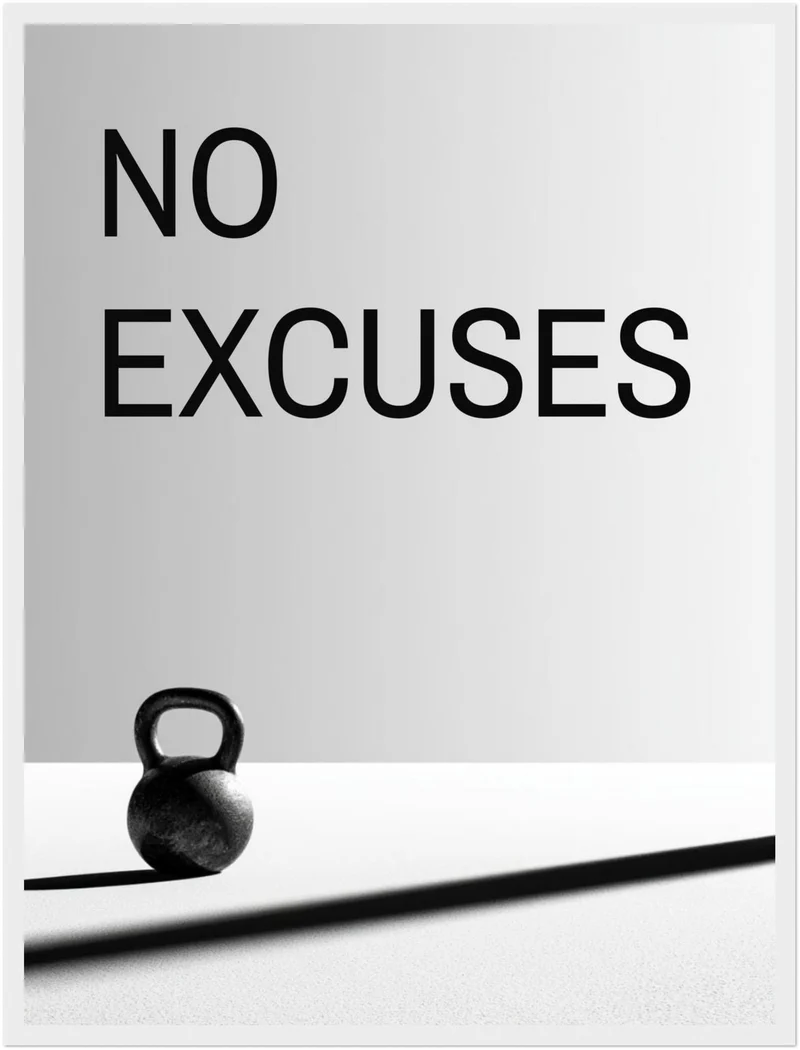 Keine Ausreden Kettlebell Poster
