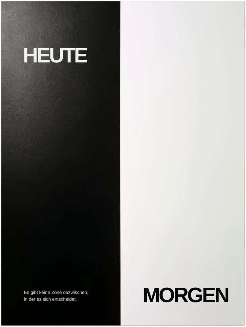 Heute und Morgen Leinwand