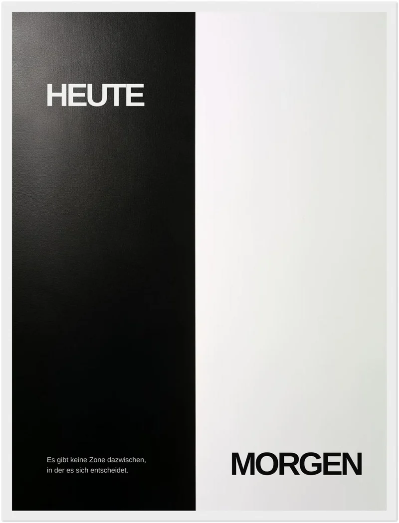 Heute und Morgen Poster
