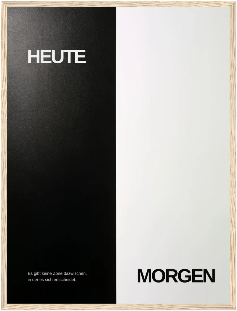 Heute und Morgen Poster