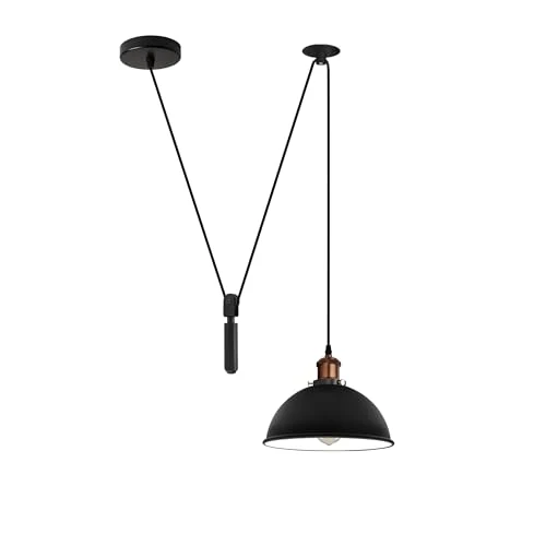 Vintage Ceiling Lamp Kuppelförmig E27, 2m Kabel Cafés ~3365