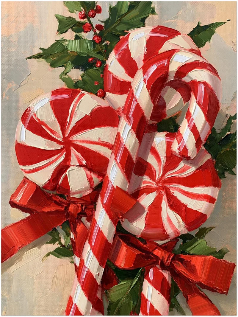 Weihnachten Poster Set – Rot & Retro (3er)