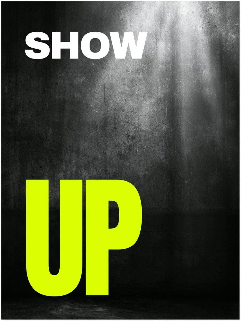 Motivation Poster Set – Neon auf Schwarz (3er)