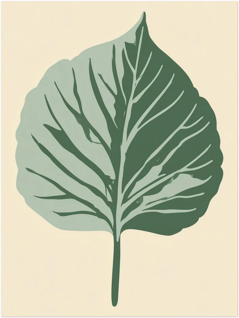 Japandi Poster Set – Grüne Ruhe (2er)