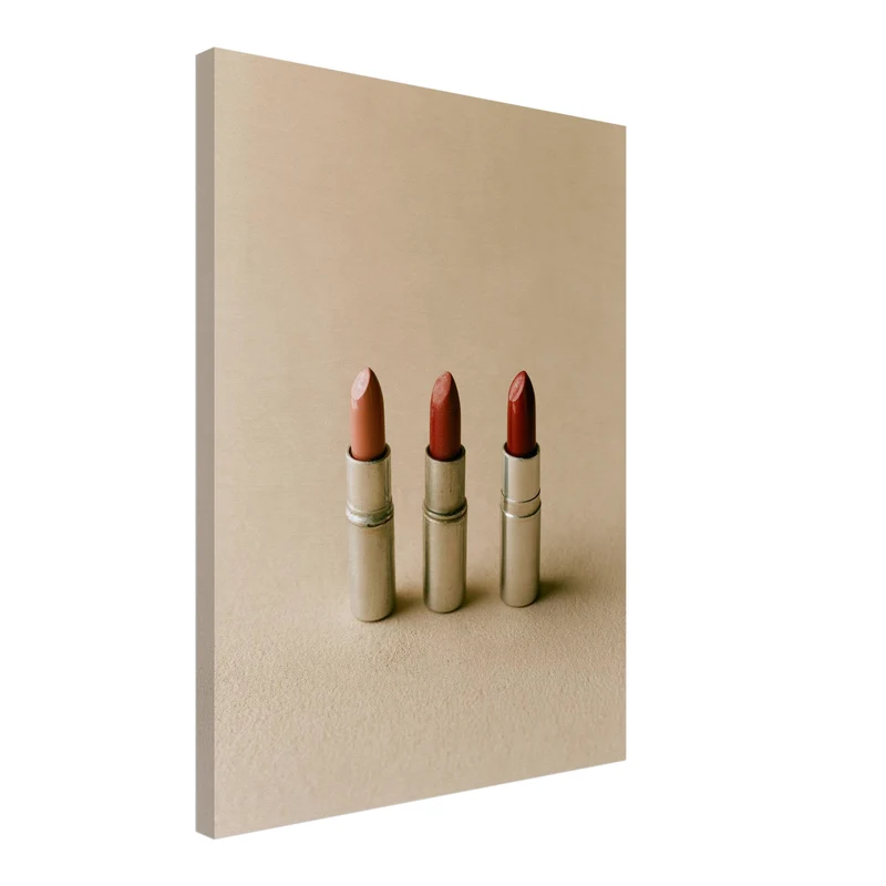 Drei Lippenstifte Nude Leinwand