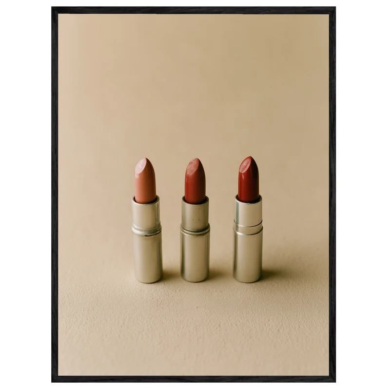Drei Lippenstifte Nude Leinwand