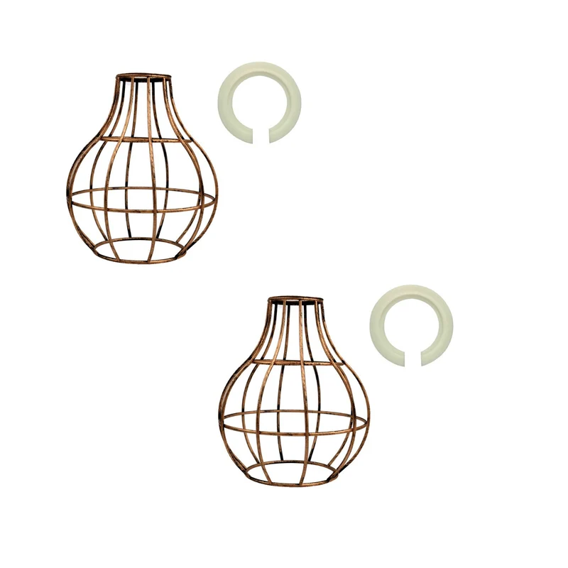 Lampenschirme Vintage DrahtKäfig Schirm Pendelleuchten Retro Deckenlampenschirm~3357
