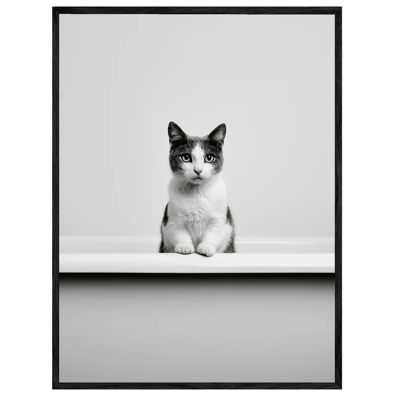 Katze in Badewanne Leinwand