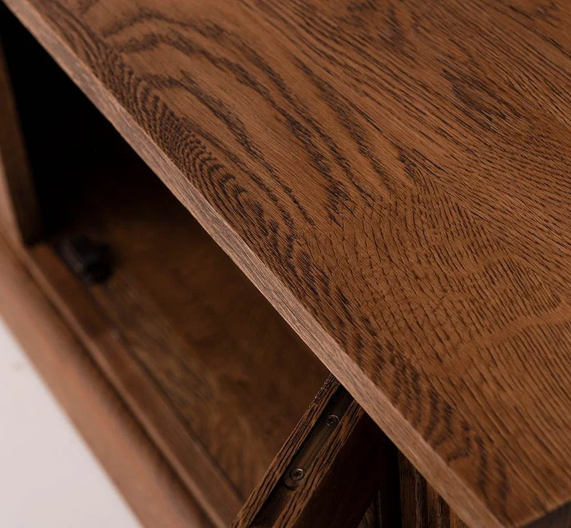 Garderobe aus massiver Eiche mit 6 Haken und 2 Staufächern