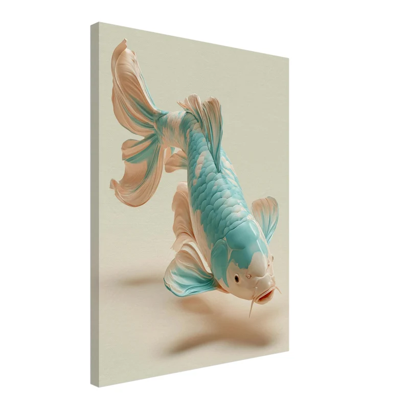 Koi Fisch türkis Leinwand