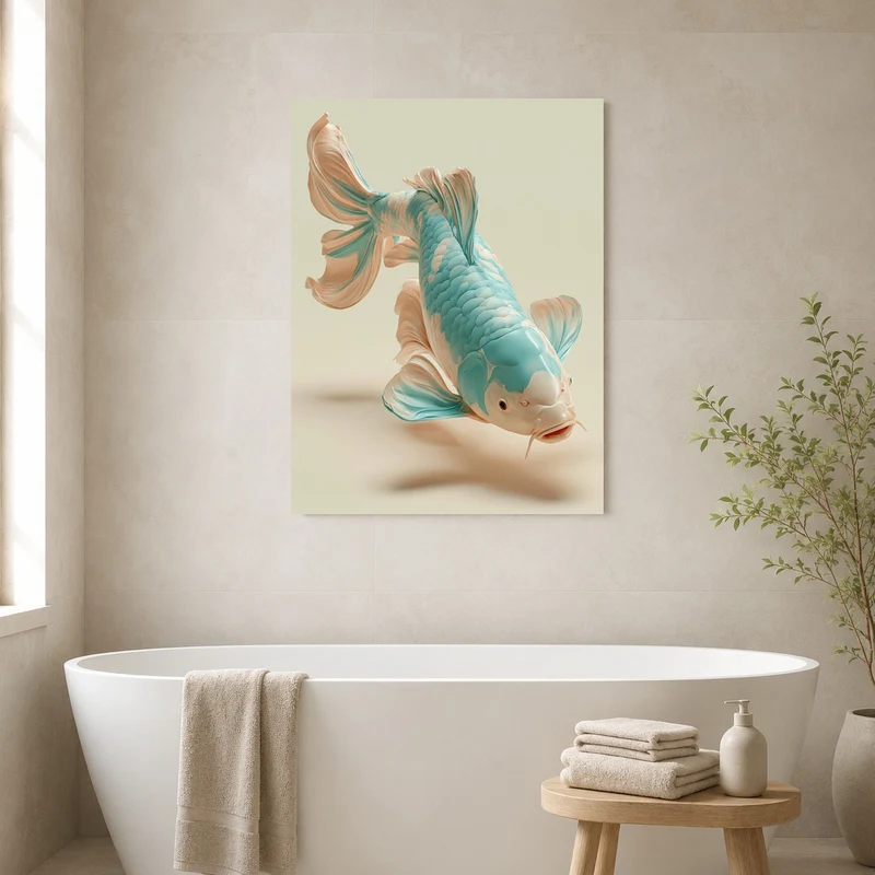 Koi Fisch türkis Leinwand