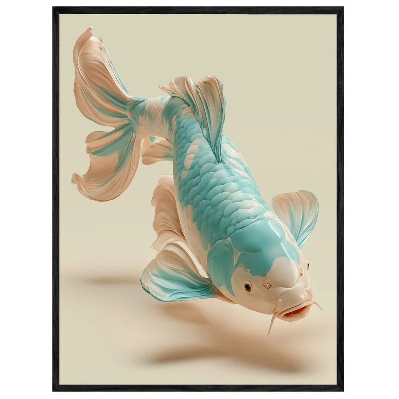 Koi Fisch türkis Leinwand