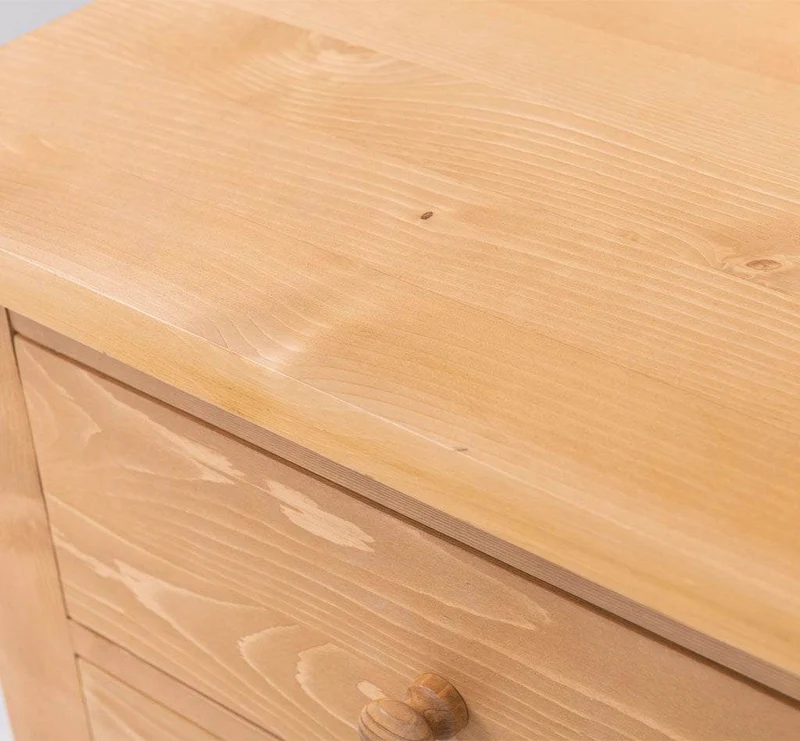 Küchenmodul aus Massivholz mit 4 Schubladen