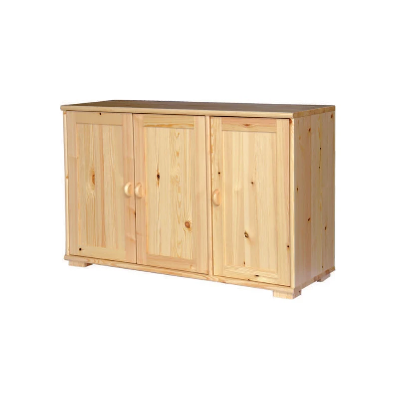 Vanessa Kommode Bio Massivholz | 3-Türig | Hochwertige Anrichte aus 100% Bio Holz