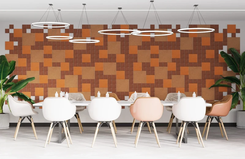 Decorative 3D PET Felt Wall Tiles - SQUARE 20x20
