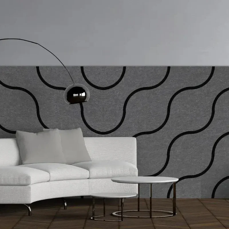 Decorative 3D PET Felt Wall Tiles - SQUARE Deco 40x40