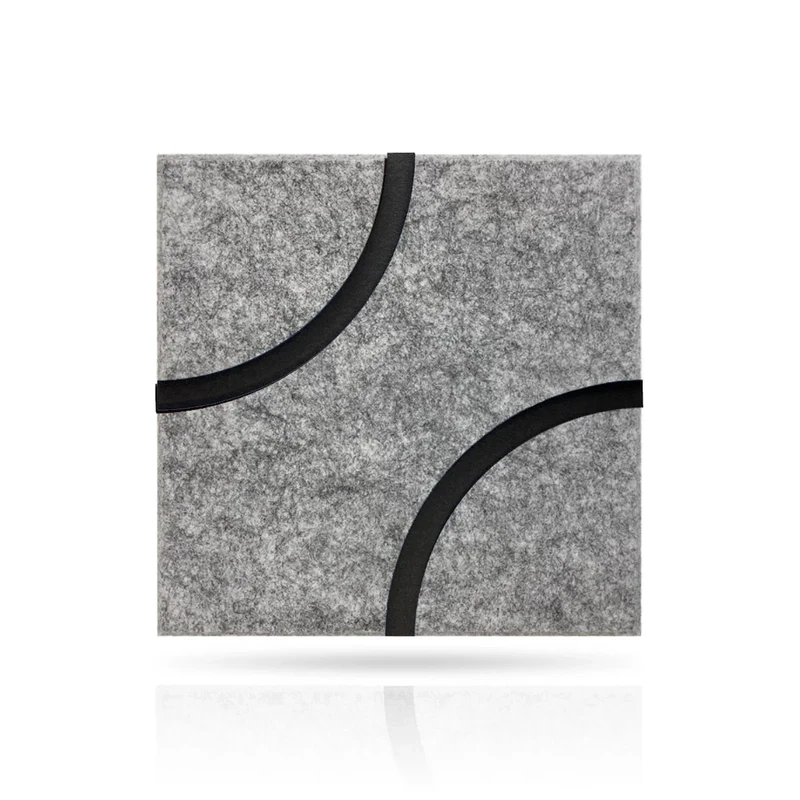 Decorative 3D PET Felt Wall Tiles - SQUARE Deco 40x40