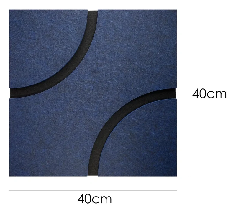Decorative 3D PET Felt Wall Tiles - SQUARE Deco 40x40
