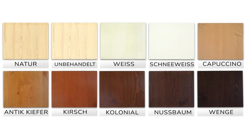 Nobis Kommode aus Bio Kiefer – 90-er Sideboard mit 6 Schubladen aus massivem Holz