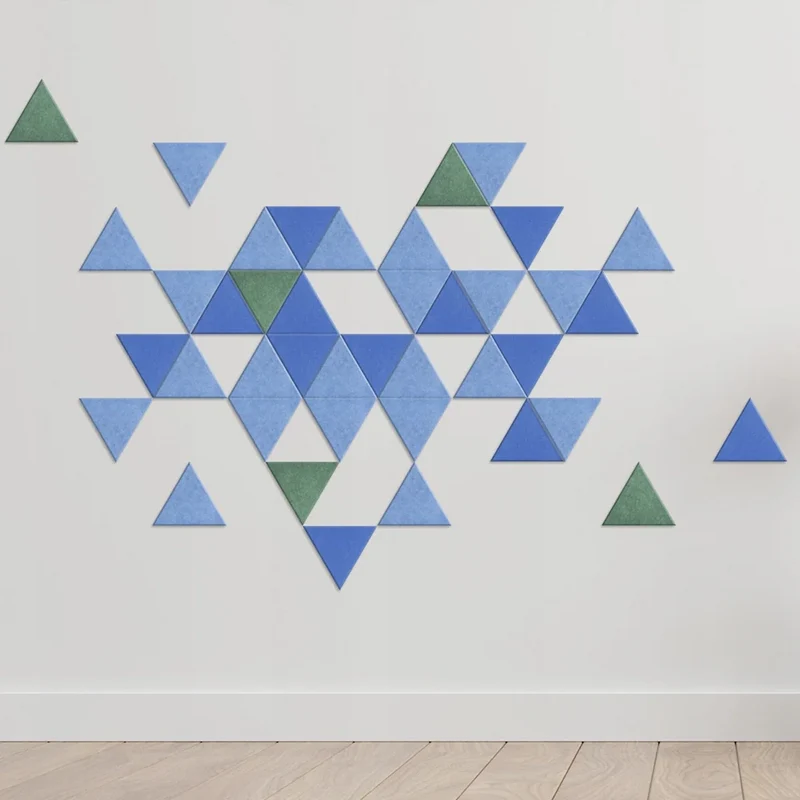 Decorative 3D PET Felt Wall Tiles - Triangle SMALL