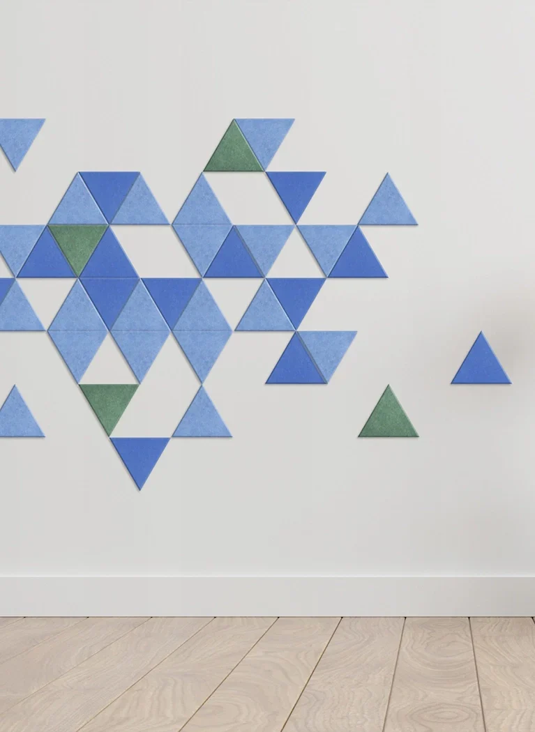 Decorative 3D PET Felt Wall Tiles - Triangle SMALL