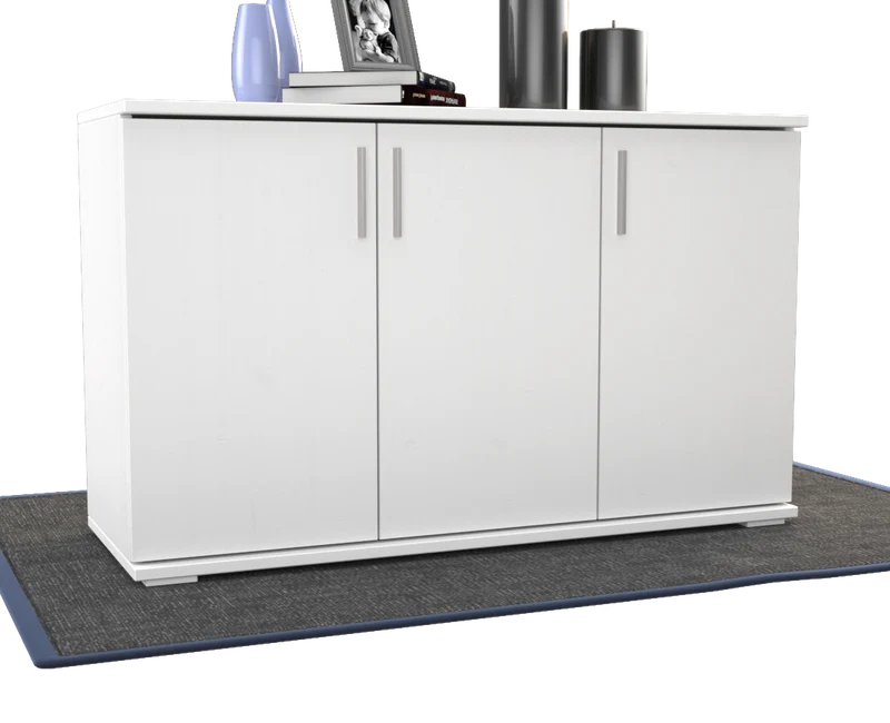 Nobis Kommode Bio Kiefer Massivholz | 3-Türig Sideboard mit Regalböden aus 100% Bio Kiefer