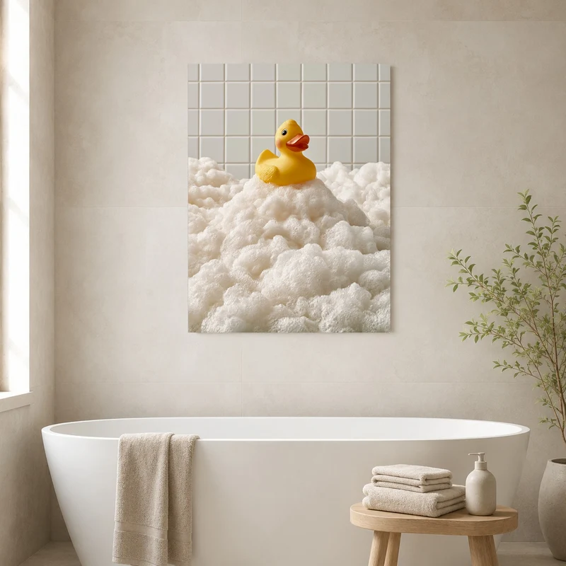 Quietscheente im Schaumbad Poster