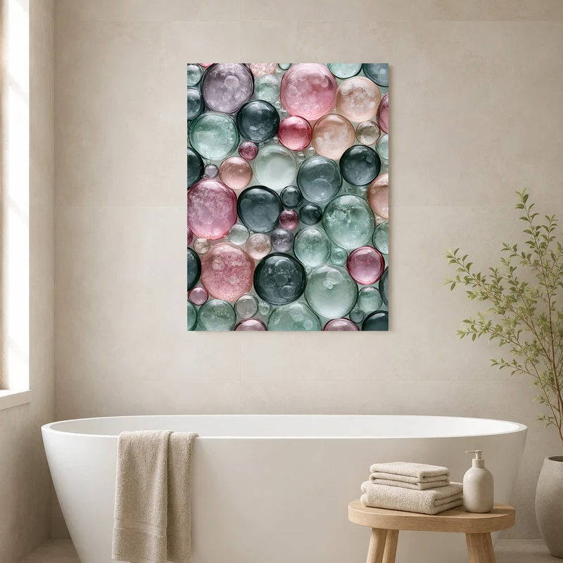 Bunte Seifenblasen Pastell Poster