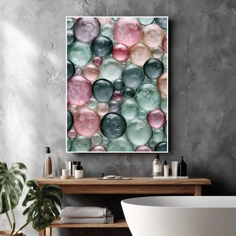 Bunte Seifenblasen Pastell Poster