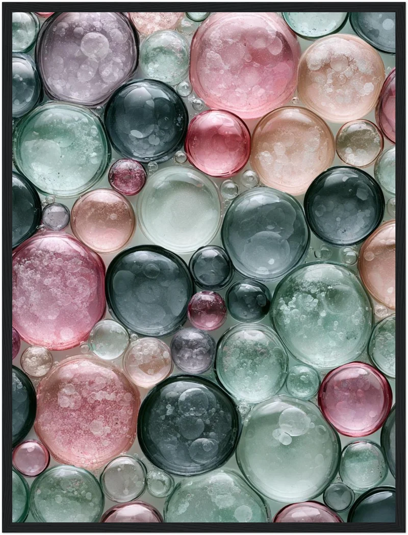 Bunte Seifenblasen Pastell Poster
