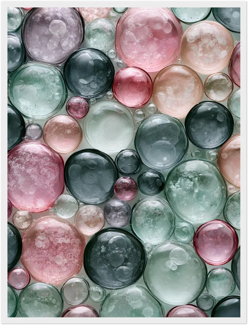 Bunte Seifenblasen Pastell Poster